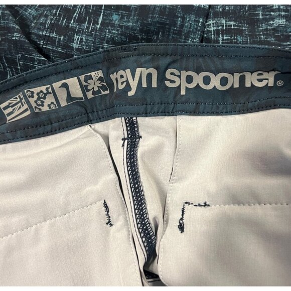 Reyn Spooner Mens Blue Abstract Board Swim Surf Shorts Size 32 Vacation EUC - Picture 8 of 8